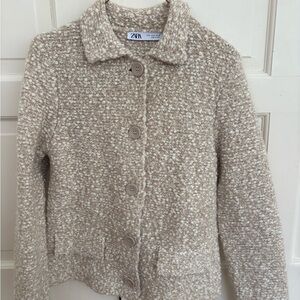 Zara Women's Tan Teddy Jacket